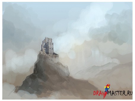 Как нарисовать руины разрушенного замка - Matte Painting