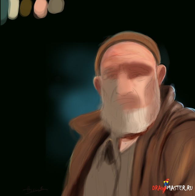 Рисуем портрет Пожилого Мужчины / Старика
