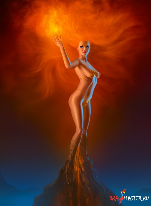 Как нарисовать богиню огня Фотию (Fotia)