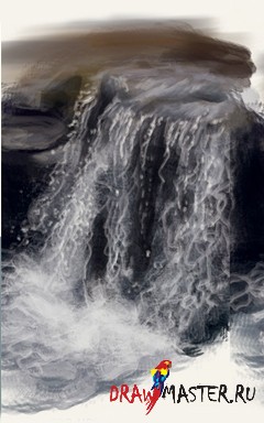 Рисуем стекающую Воду / Водопад