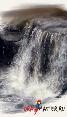Рисуем стекающую Воду / Водопад