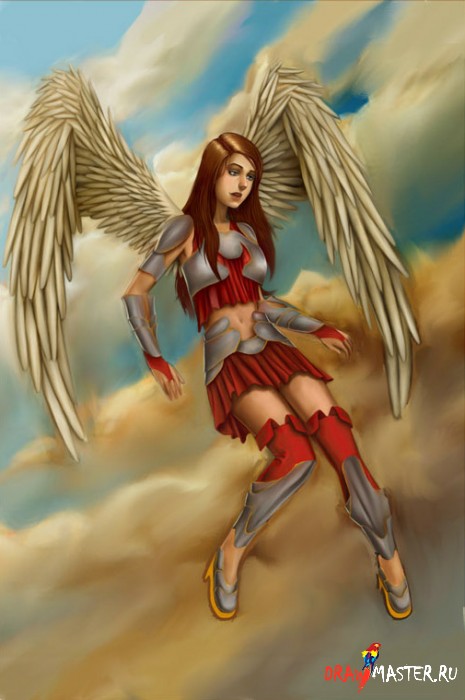 Рисуем девушку-ангела