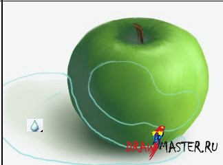 Как нарисовать зеленое яблоко