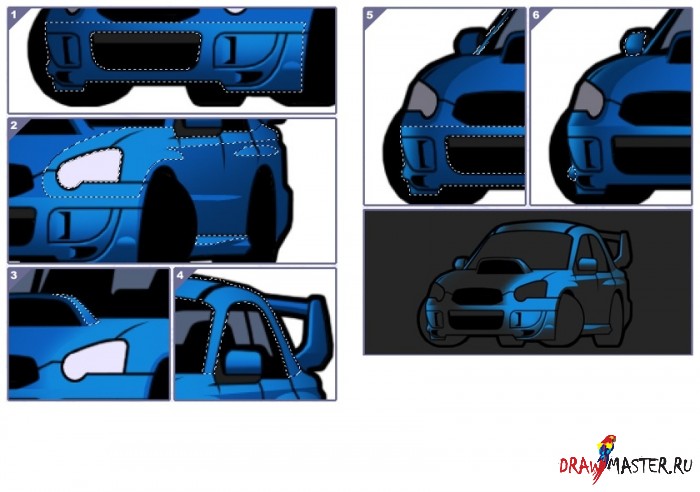 Машина в стиле Тиби: Урок по раскрашиванию кузова