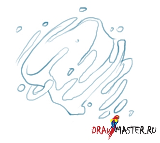 Как нарисовать капли Воды