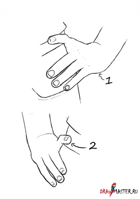 Как рисовать Руки на бедрах/плече