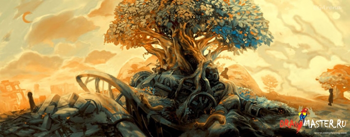 Как нарисовать иллюстрацию «Рай захламленного Дерева»
