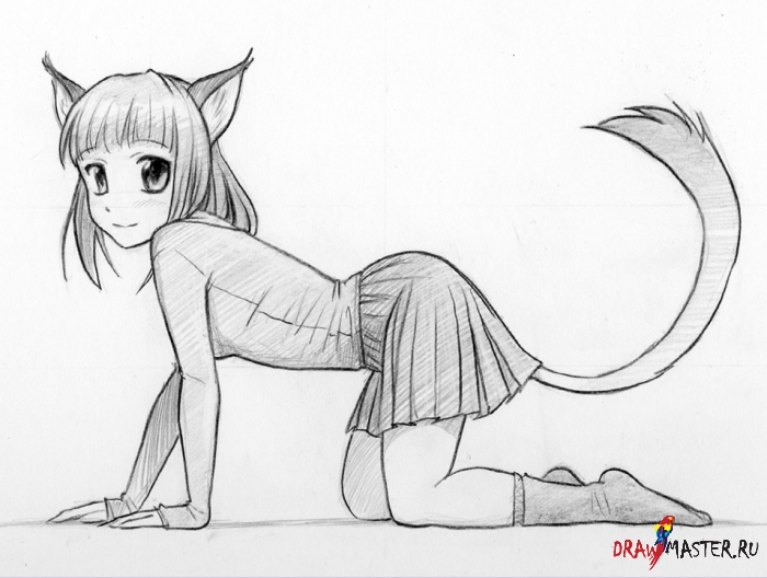 Как нарисовать Девушку-кошку